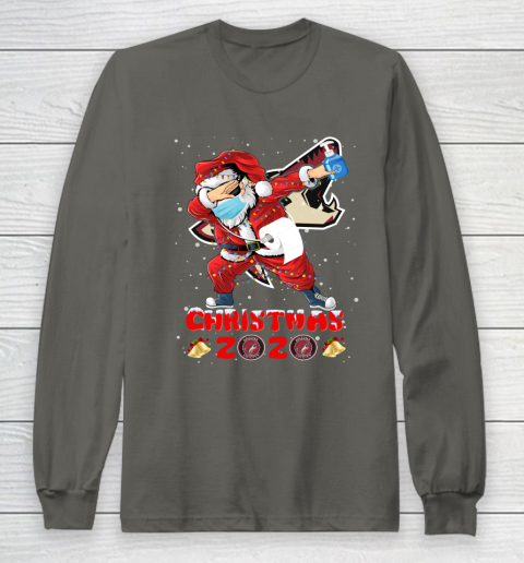 Arizona Coyotes Funny Santa Claus Dabbing Christmas 2020 NHL Long Sleeve T-Shirt 5
