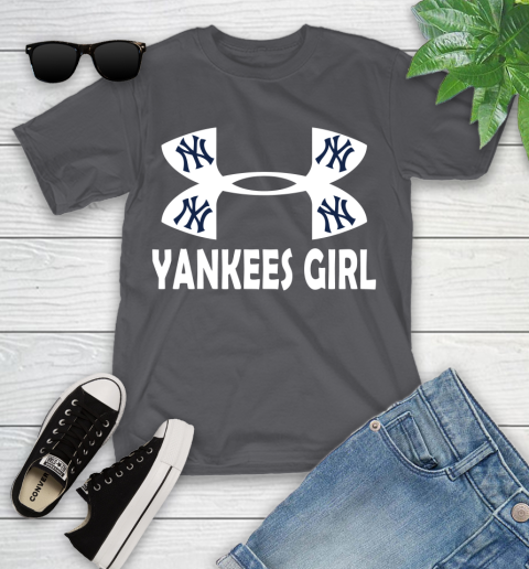 MLB New York Yankees Girl Under Armour Baseball Sports Youth T-Shirt 6