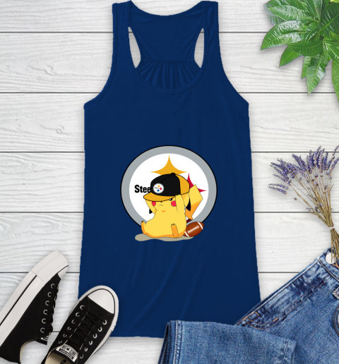NFL Pikachu Football Sports Pittsburgh Steelers Racerback Tank 9