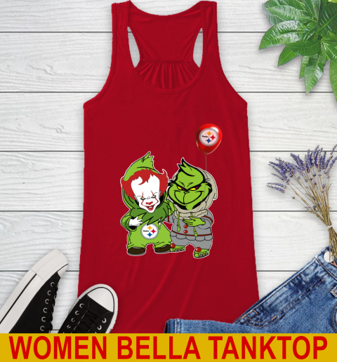 Pittsburgh Steelers Baby Pennywise Grinch Christmas NFL Football Racerback Tank 6