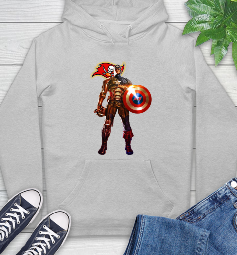 NFL Captain America Marvel Avengers Endgame Football Sports Tampa Bay Buccaneers Hoodie 6