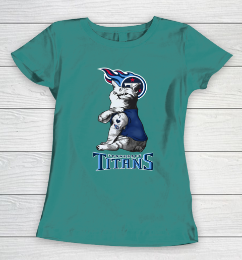 NFL Football My Cat Loves Tennessee Titans Women's T-Shirt 10