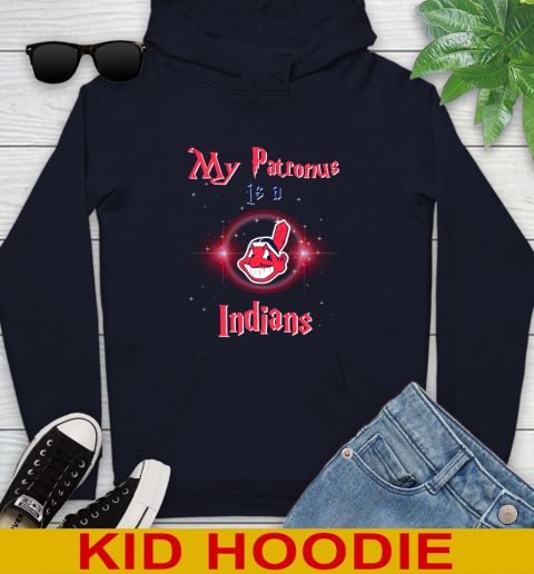 MLB Baseball Harry Potter My Patronus Is A Cleveland Indians Youth Hoodie 3