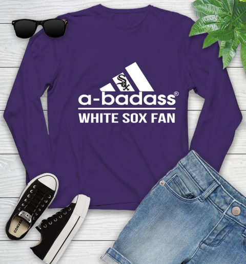 MLB A Badass Chicago White Sox Fan Adidas Baseball Sports Youth Long Sleeve 4