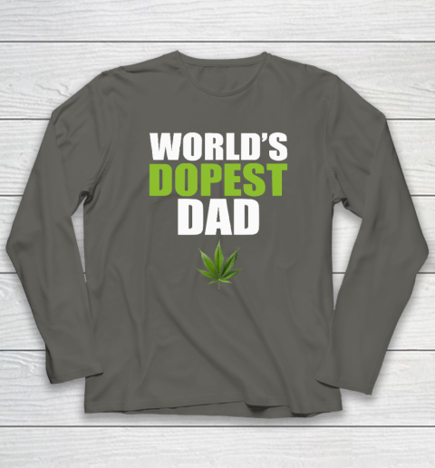 World's Dopest Dad Marijuana Long Sleeve T-Shirt 4