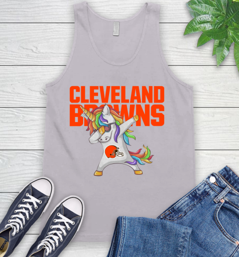 Cleveland Browns NFL Football Funny Unicorn Dabbing Sports Tank Top 4