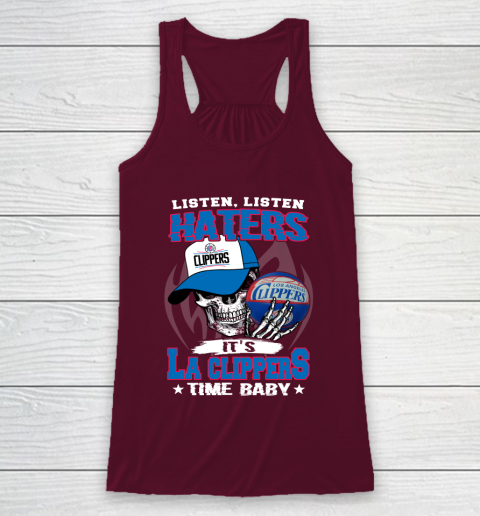 Listen Haters It is CLIPPERS Time Baby NBA Racerback Tank 2