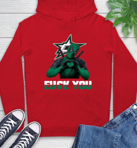 NHL Dallas Stars Deadpool Love You Fuck You Hockey Sports Hoodie 10