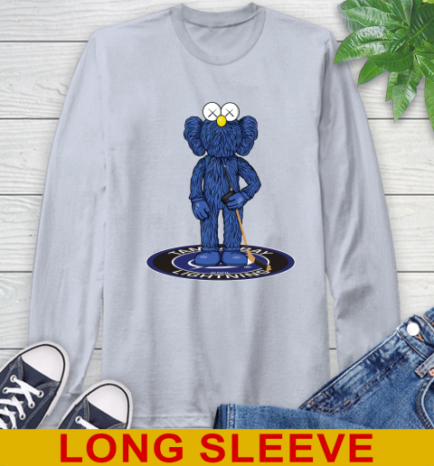 NHL Hockey Tampa Bay Lightning Kaws Bff Blue Figure Shirt Long Sleeve T-Shirt 6