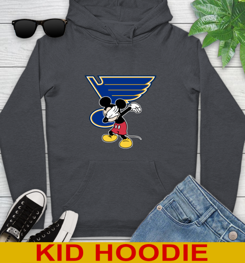 St.Louis Blues NHL Hockey Dabbing Mickey Disney Sports Youth Hoodie 9