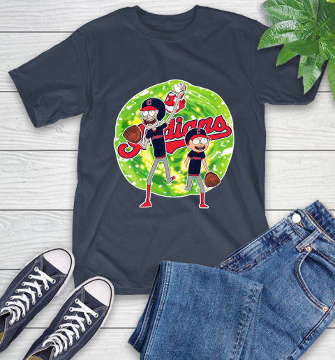 MLB Cleveland Indians Rick And Morty Baseball Sports T-Shirt 4