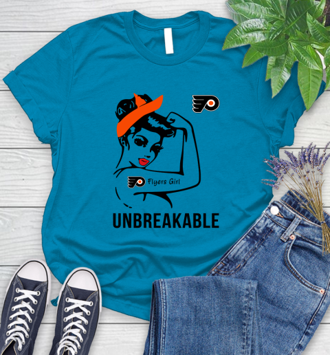 NHL Philadelphia Flyers Girl Unbreakable Hockey Sports Women's T-Shirt 5