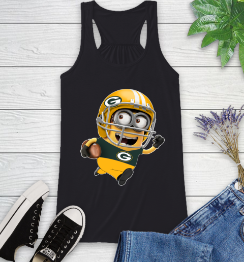 NFL Green Bay Packers Minions Disney Football Sports Racerback Tank 2