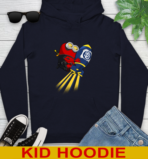 MLB Baseball San Diego Padres Deadpool Minion Marvel Shirt Youth Hoodie 3