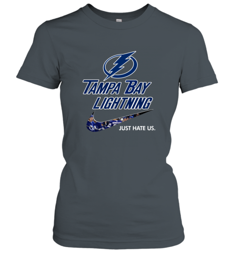NHL Tampa Bay Lightnings x Nike Just Hate Us qu11 nhltampa bay lightnings x nike just hate us ladies t shirt 20 front dark heather