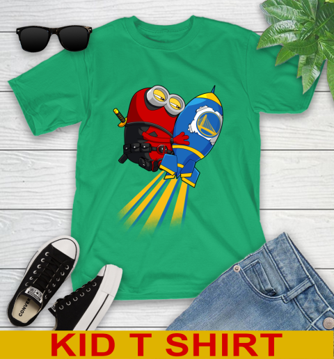 NBA Basketball Golden State Warriors Deadpool Minion Marvel Shirt Youth T-Shirt 7