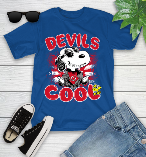 NHL Hockey New Jersey Devils Cool Snoopy Shirt Youth T-Shirt 10