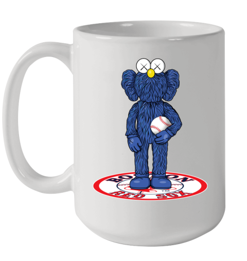 MLB Baseball Boston Red Sox Kaws Bff Blue Figure Shirt Ceramic Mug 15oz