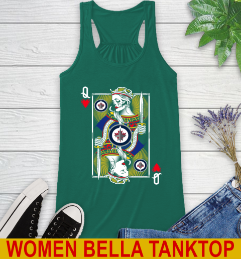 NHL Hockey Winnipeg Jets The Queen Of Hearts Card Shirt Racerback Tank 5