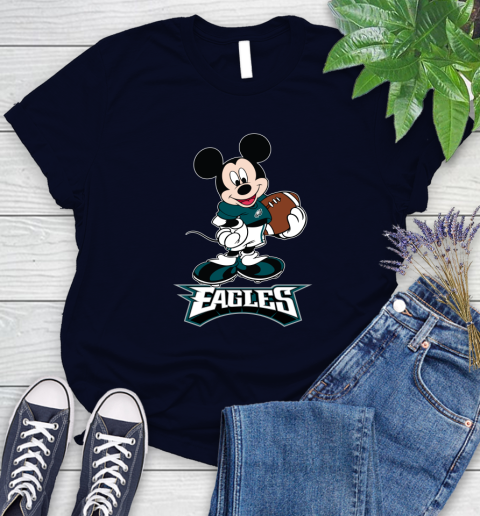 NFL Football Philadelphia Eagles Cheerful Mickey Mouse Shirt Women's T-Shirt 3