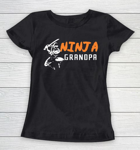 Grandpa Funny Gift Apparel  Ninja Grandpa Matching Family Ninja Birthday Women's T-Shirt