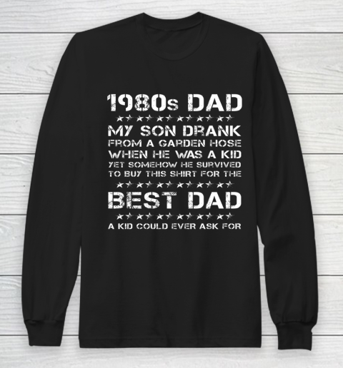 Funny 1980s Dad And Son Father's Day Long Sleeve T-Shirt