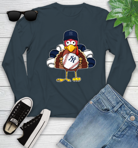 New York Yankees Turkey thanksgiving Youth Long Sleeve 8