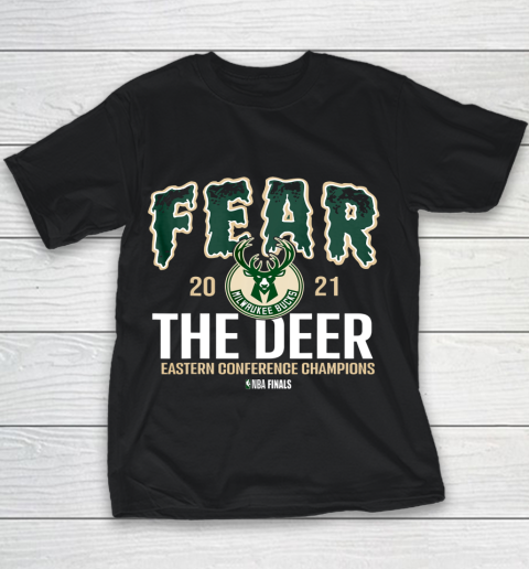 Fear Deer Milwaukee Basketball Bucks Finals 2021 Championship Youth T-Shirt