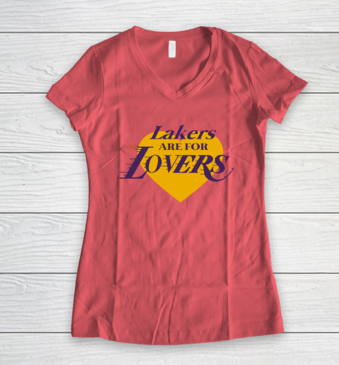 Love Lakers Shirt Laker Are For Lovers Women's V-Neck T-Shirt 3