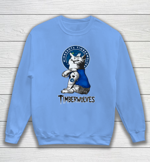 NBA Basketball My Cat Loves Minnesota Timberwolves Sweatshirt 8