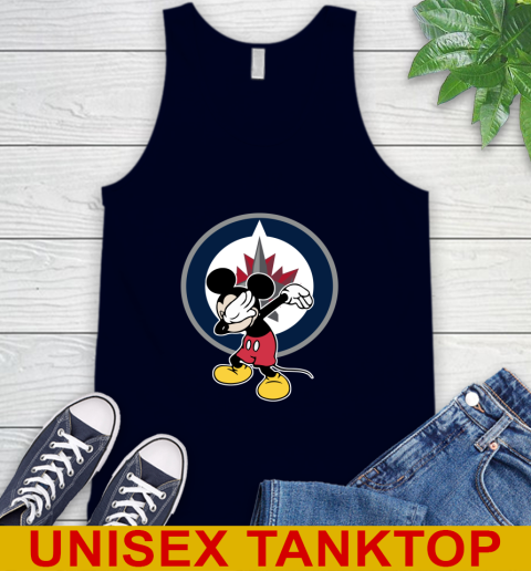 Winnipeg Jets NHL Hockey Dabbing Mickey Disney Sports Tank Top 3