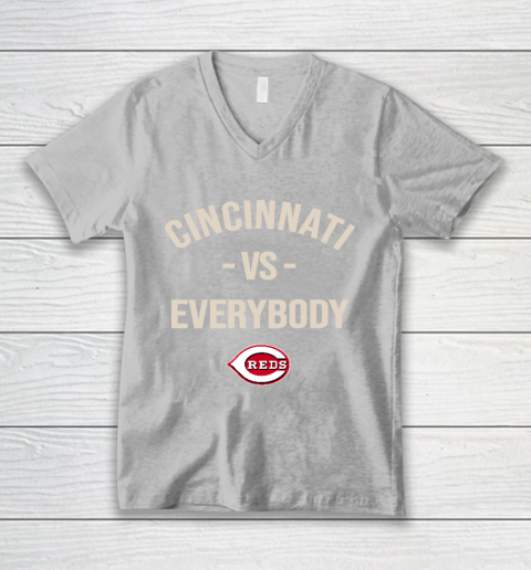 Cincinnati Reds Vs Everybody V-Neck T-Shirt 3
