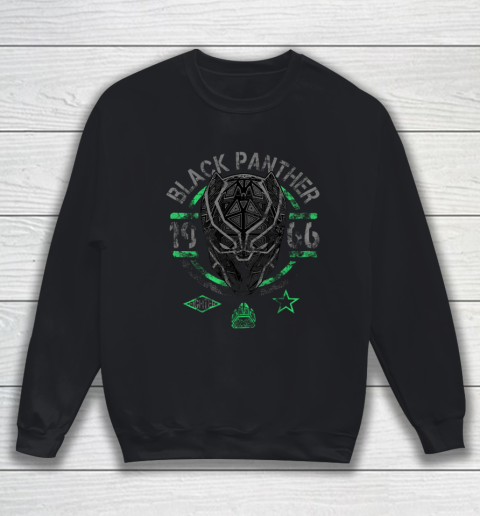Marvel Black Panther Green Geometric Pattern Vintage Sweatshirt