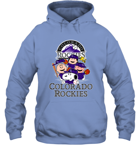 Peanuts Charlie Brown And Snoopy Playing Baseball Colorado Rockies shirt,  hoodie, sweater, long sleeve and tank top