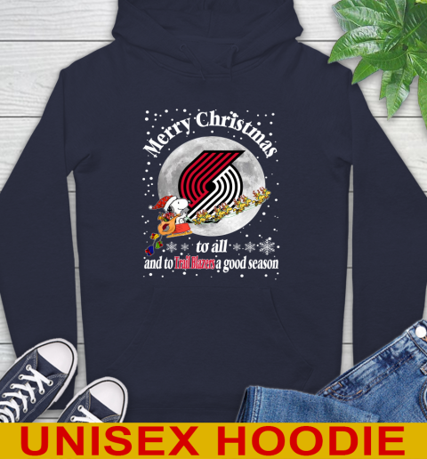 Portland Trail Blazers Merry Christmas To All And To Trail Blazers A Good Season NBA Basketball Sports Hoodie 3