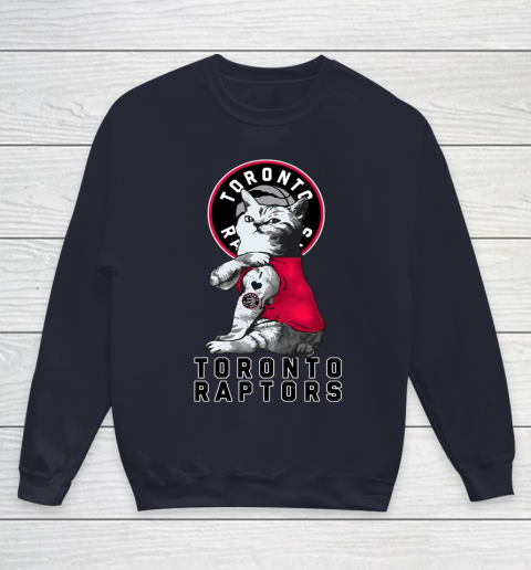 NBA Basketball My Cat Loves Toronto Raptors Youth Sweatshirt 2