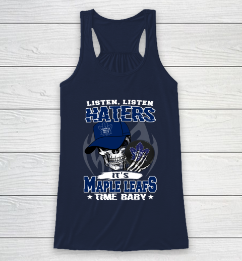 Listen Haters It is LEAFS Time Baby NHL Racerback Tank 8