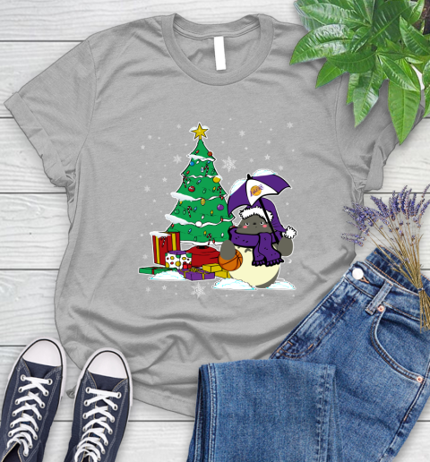 Los Angeles Lakers NBA Basketball Cute Tonari No Totoro Christmas Sports (1) Women's T-Shirt 5