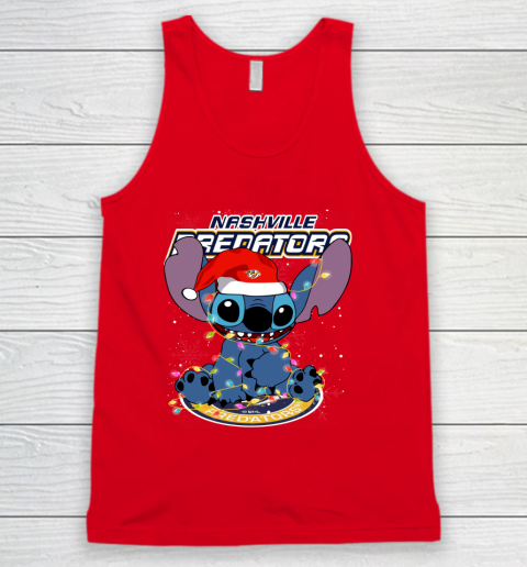 Nashville Predators NHL Hockey noel stitch Christmas Tank Top 3