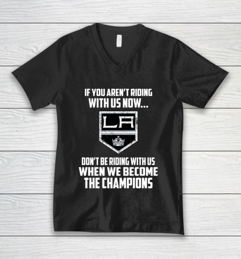 NHL Los Angeles Kings Hockey We Become The Champions V-Neck T-Shirt