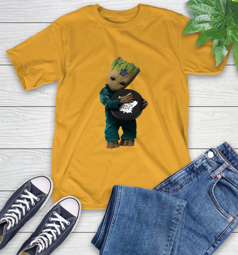 NHL Groot Guardians Of The Galaxy Hockey Sports Toronto Maple Leafs T-Shirt 3