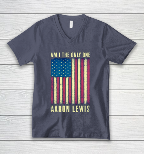 Aaron Lewis Am I The Only One America Flag V-Neck T-Shirt 7