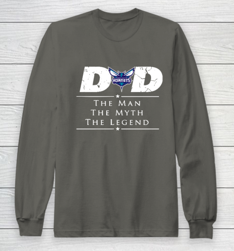 Charlotte Hornets NBA Basketball Dad The Man The Myth The Legend Long Sleeve T-Shirt 5