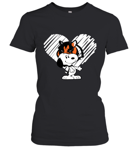 I Love Cincinnati Bengals Snoopy In My Heart NFL Women's T-Shirt