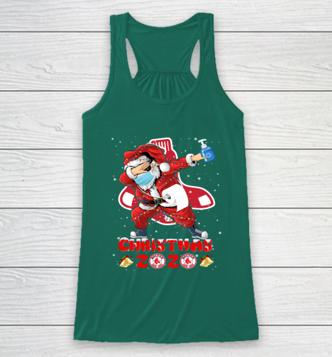 Boston Red Sox Funny Santa Claus Dabbing Christmas 2020 MLB Racerback Tank 5