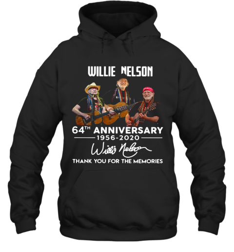 Willie Nelson 64Th Anniversary 1956 2020 Thank You For The Memories Signatures Hoodie