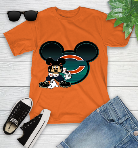 NFL Chicago Bears Mickey Mouse Disney Football T Shirt Youth T-Shirt 7