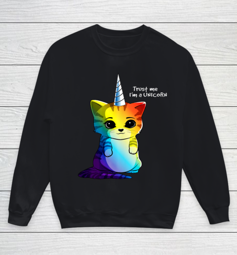 Caticorn T shirt Unicorn Cat Kittycorn Girls Women Rainbow Youth Sweatshirt