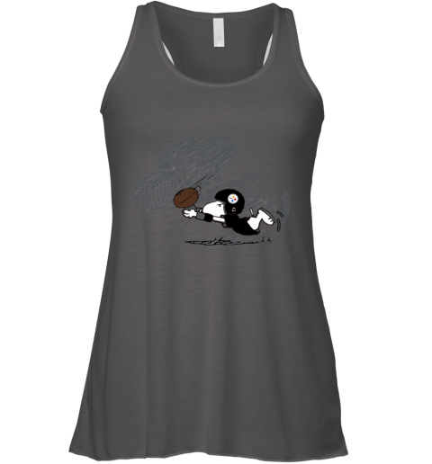 Pittsburg Steelers Snoopy Plays The Football Game Racerback Tank