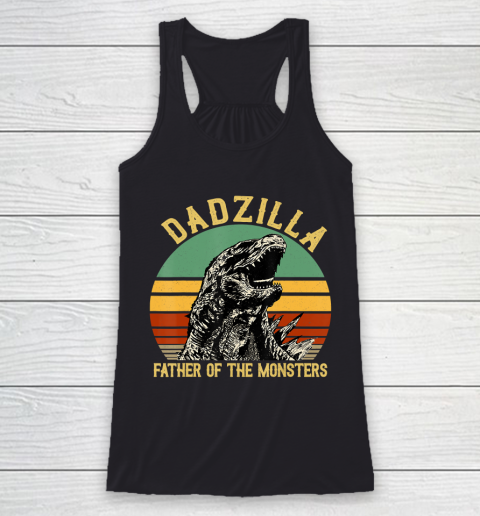 Father gift shirt Vintage Dadzilla Father Of The Monsters Fathers Day Gift T Shirt Racerback Tank